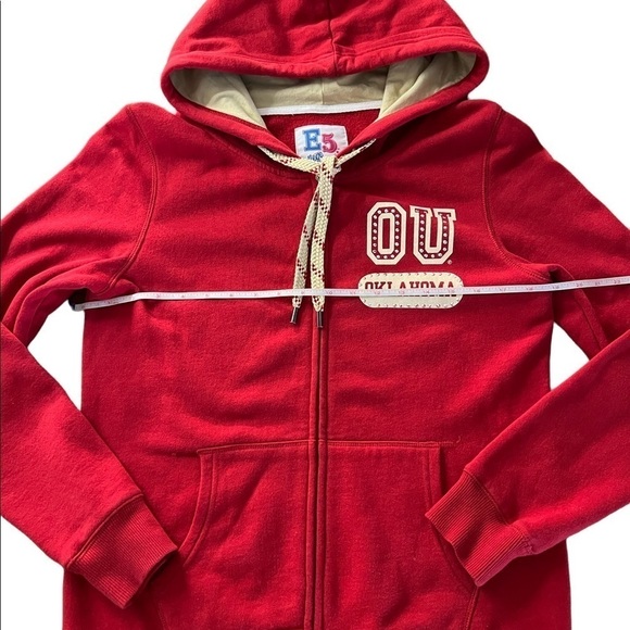 E5 CLASSICS WOMENS OU ZIPPERED HOODIE WITH BLING SIZE MEDIUM - Picture 4 of 12